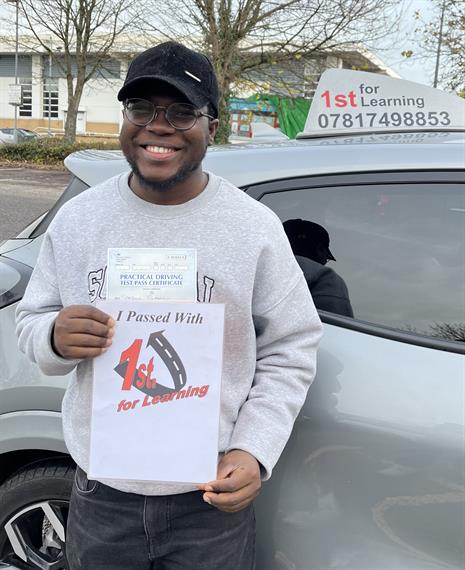 A fantastic day for Sam as he got his first time pass with 1st for Learning Cardiff.
He’s really happy as it’s just in time for his new job.
Good luck in the new job and wherever it may take you.
Alan